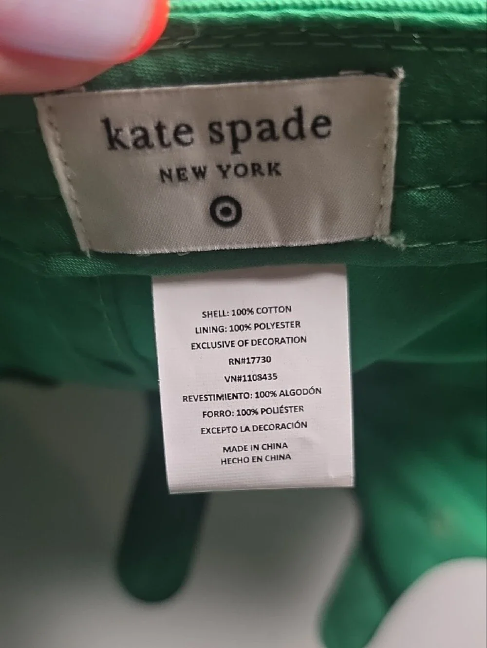 Kate Spade Green 'party hat' Cap
